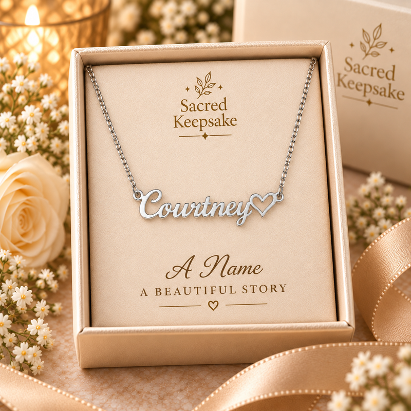 Classic Heart Style Name Necklace