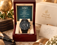 A Son's First Hero - Black Chronograph Watch