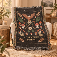 Adventure Awaits - Woven Blanket