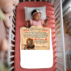 To My Daughter This Old Lion – Sherpa Fleece Blanket