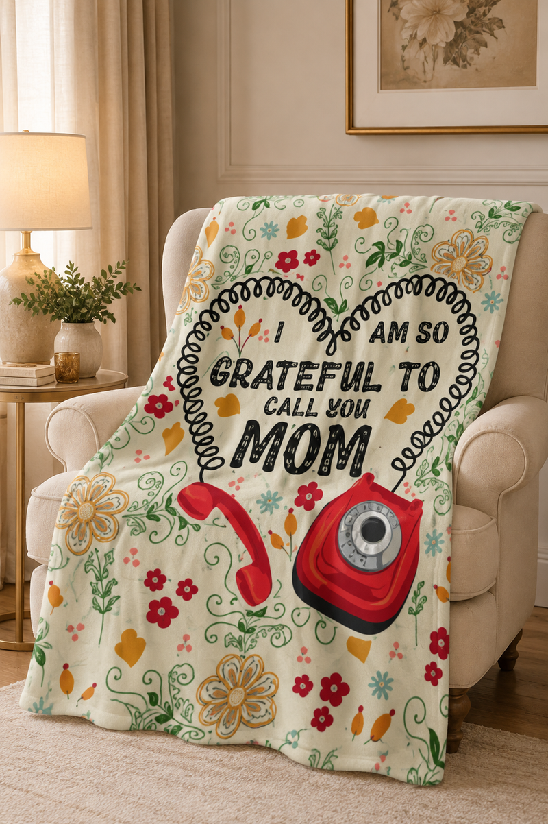 I Am So Grateful – Coral Fleece Blanket